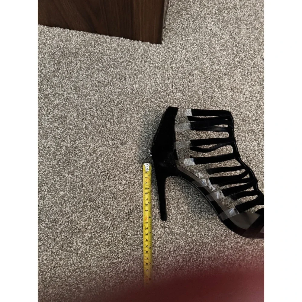 Bleecker & Bond Nightlux Faux Suede Strappy Gladiator Stiletto Heels Size 10M
